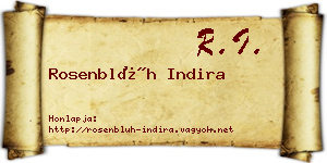 Rosenblüh Indira névjegykártya